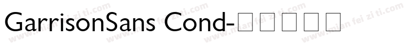 GarrisonSans Cond字体转换
